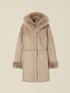 Manteau &agrave; capuche effet shearling image number 3