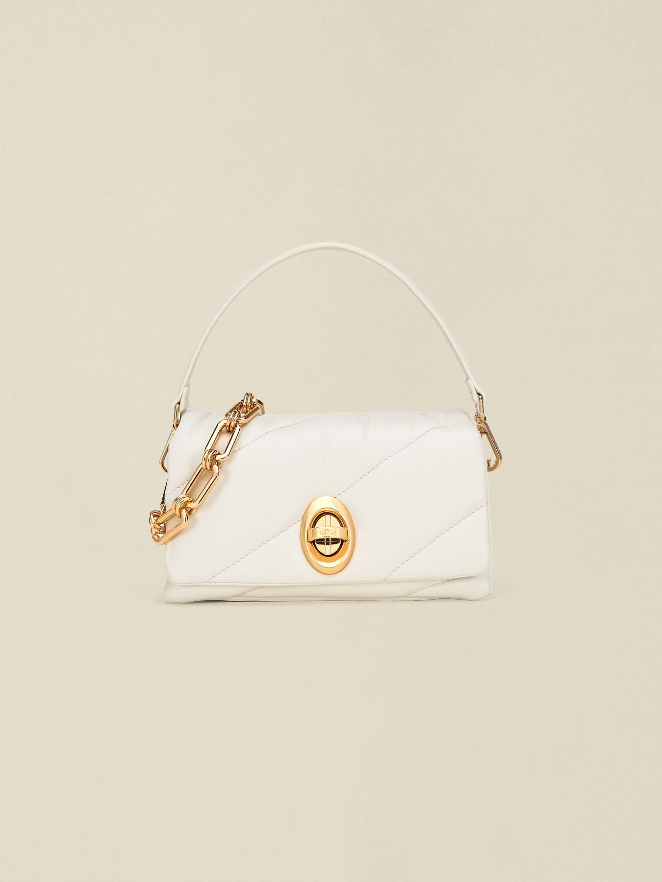 Mini bag Ophelia puffy in vera pelle trapuntata image number 1