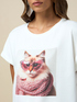 T-shirt with print and appliqu&eacute;s image number 2