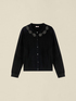 Cardigan with jewel embroidery image number 3