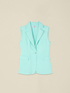 Gilet de tailleur en tissu cr&ecirc;pe image number 3