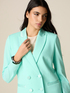 Double-breasted blazer with covered buttons image number 2