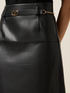 A-line skirt with belt and chain image number 2
