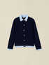 Cardigan with shirt collar image number 3