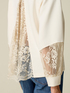 Sweat-shirt avec inserts en dentelle transparente image number 2