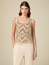 Embroidered tulle top image number 0