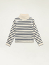 Gestreifter Rollkragenpullover mit Pailletten image number 3