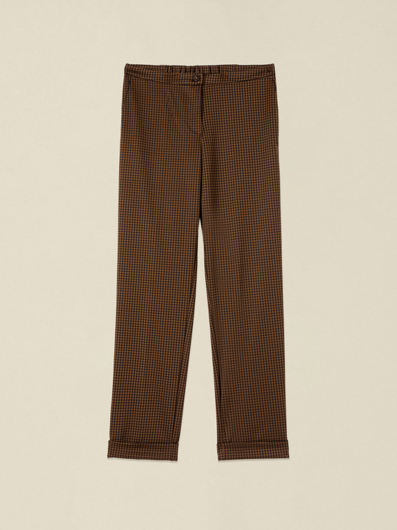 Pantaloni in punto milano pied de poule