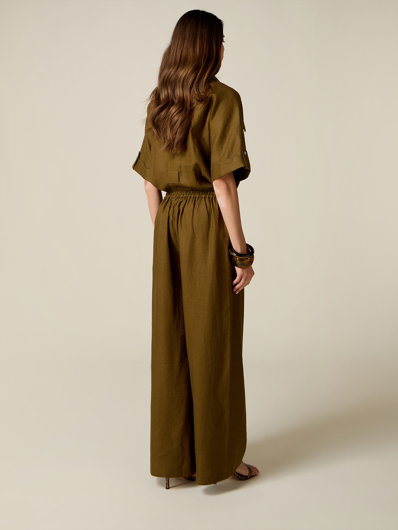 Linen palazzo pants image number 1