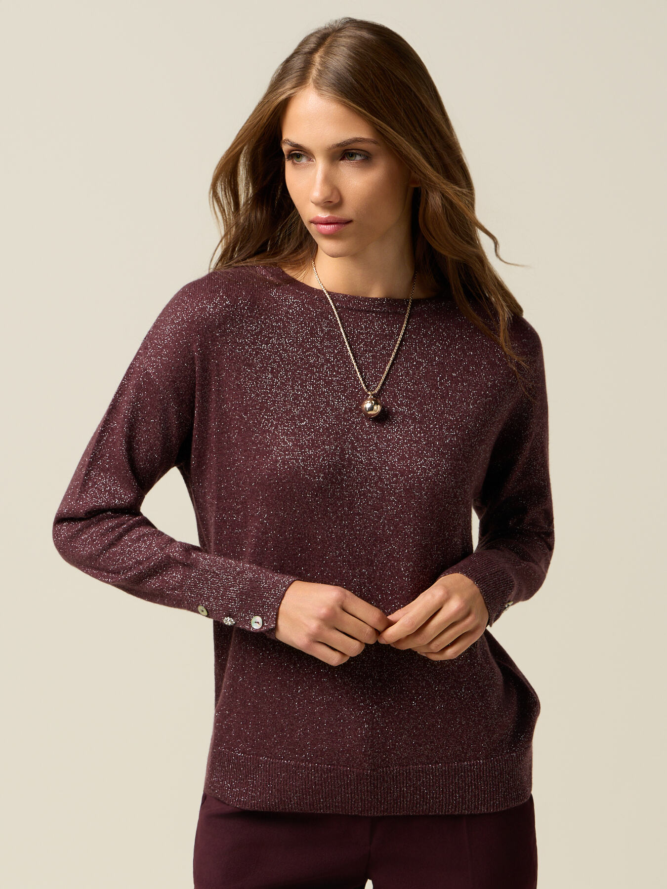 Jersey lurex mezcla cachemira image number 0