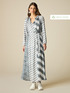 Long patterned satin dress image number 0