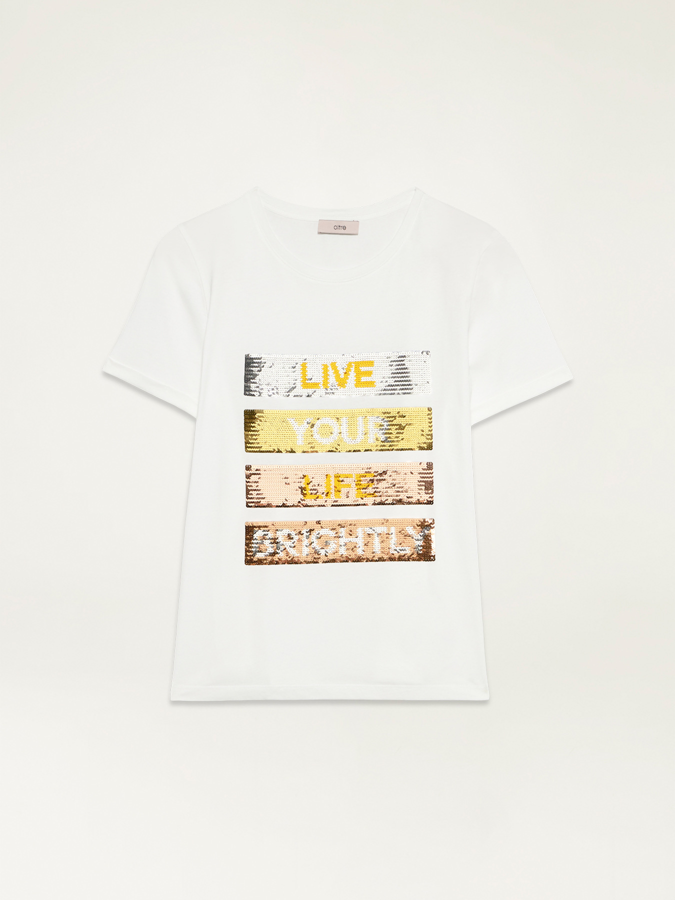 T-shirt avec broderie en paillettes image number 4