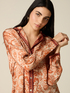 Patterned viscose satin shirt image number 2