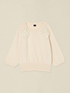 Cashmere blend sweater with floral appliqu&eacute;s image number 3