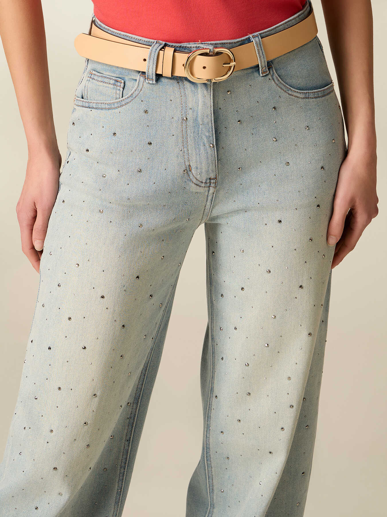 Cintur&oacute;n con hebilla de doble anilla image number 0