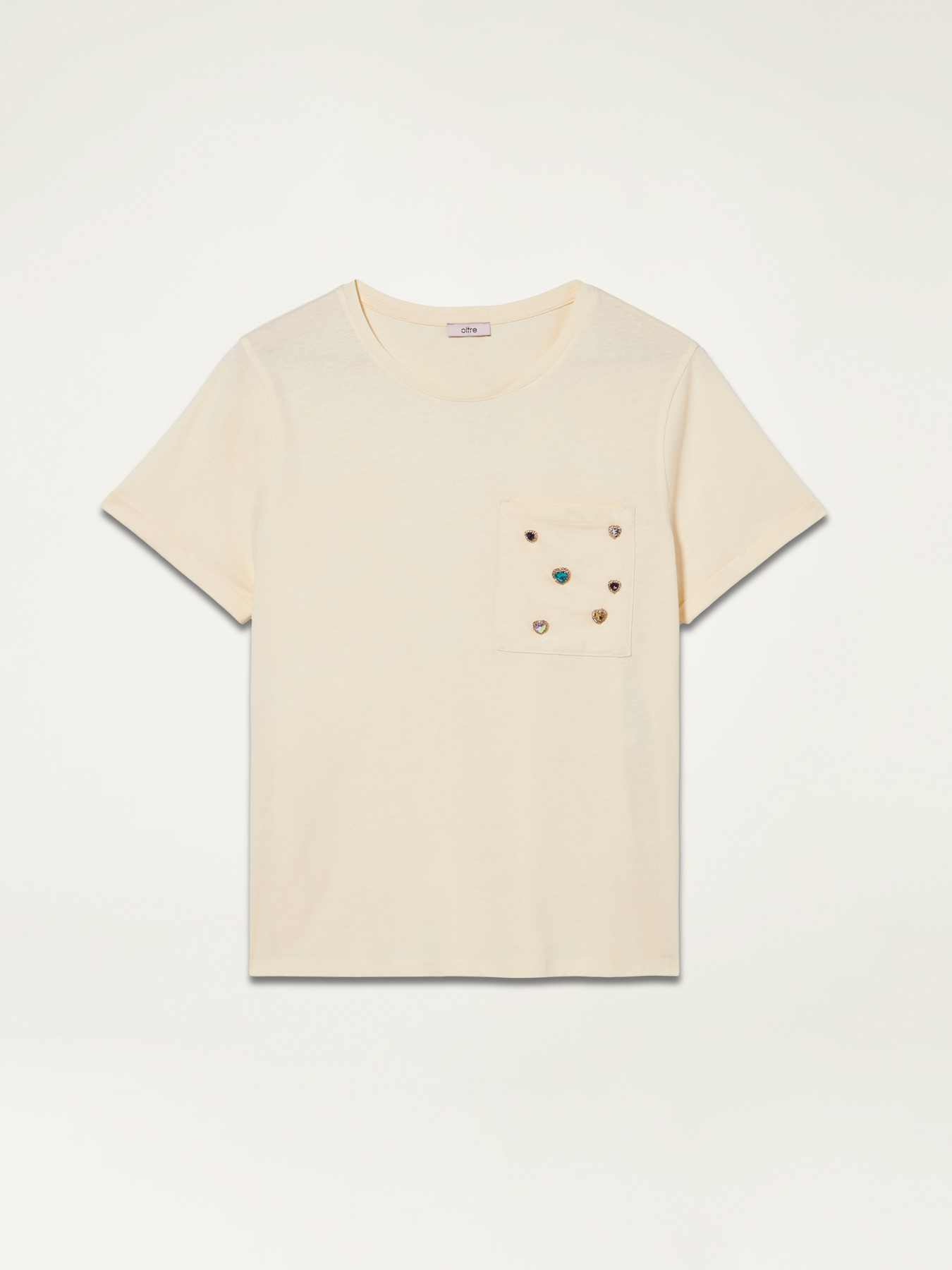 T-shirt eco-friendly con taschino e castoni image number 3