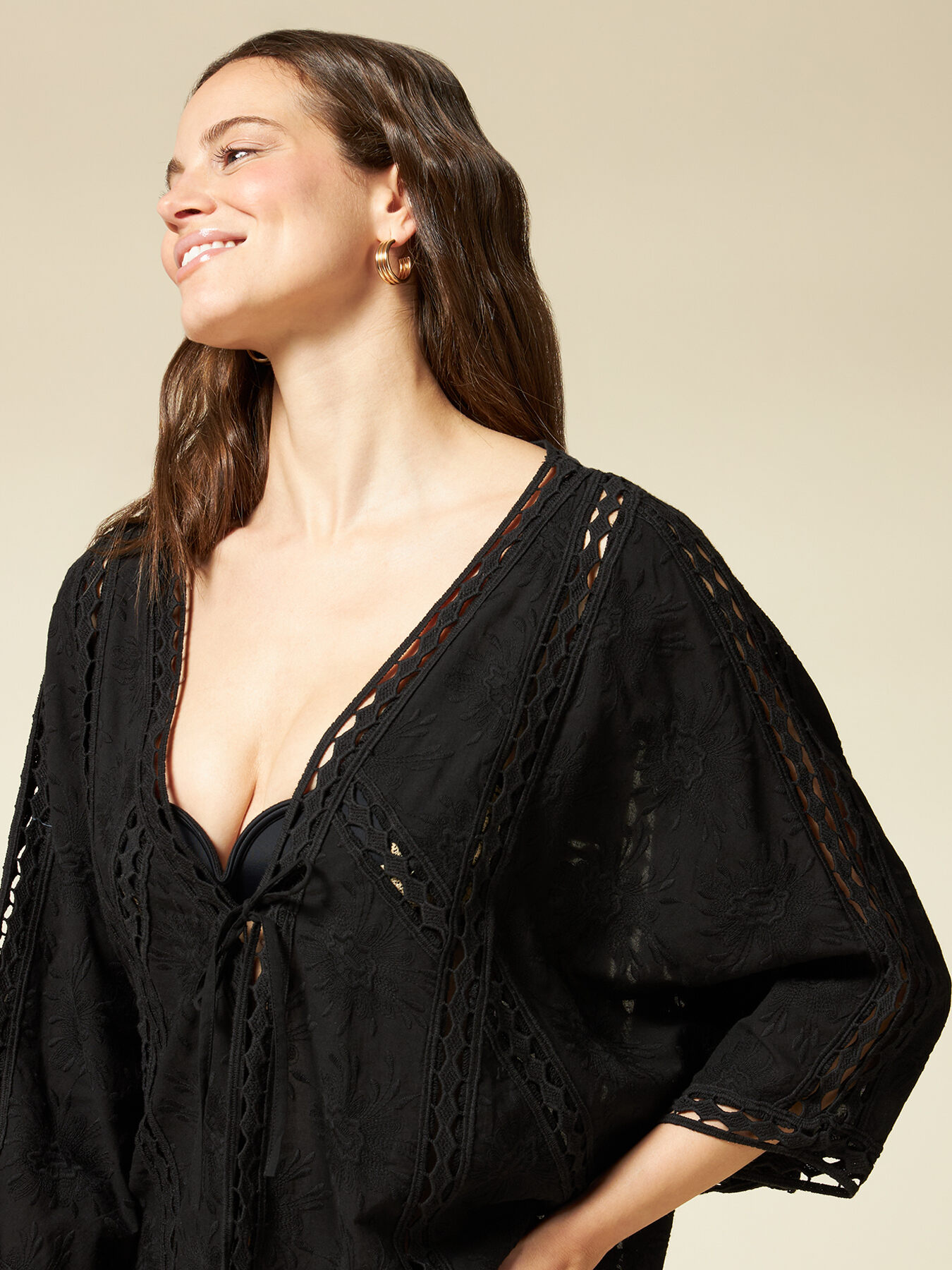 Quimono de algodón bordado image number 2