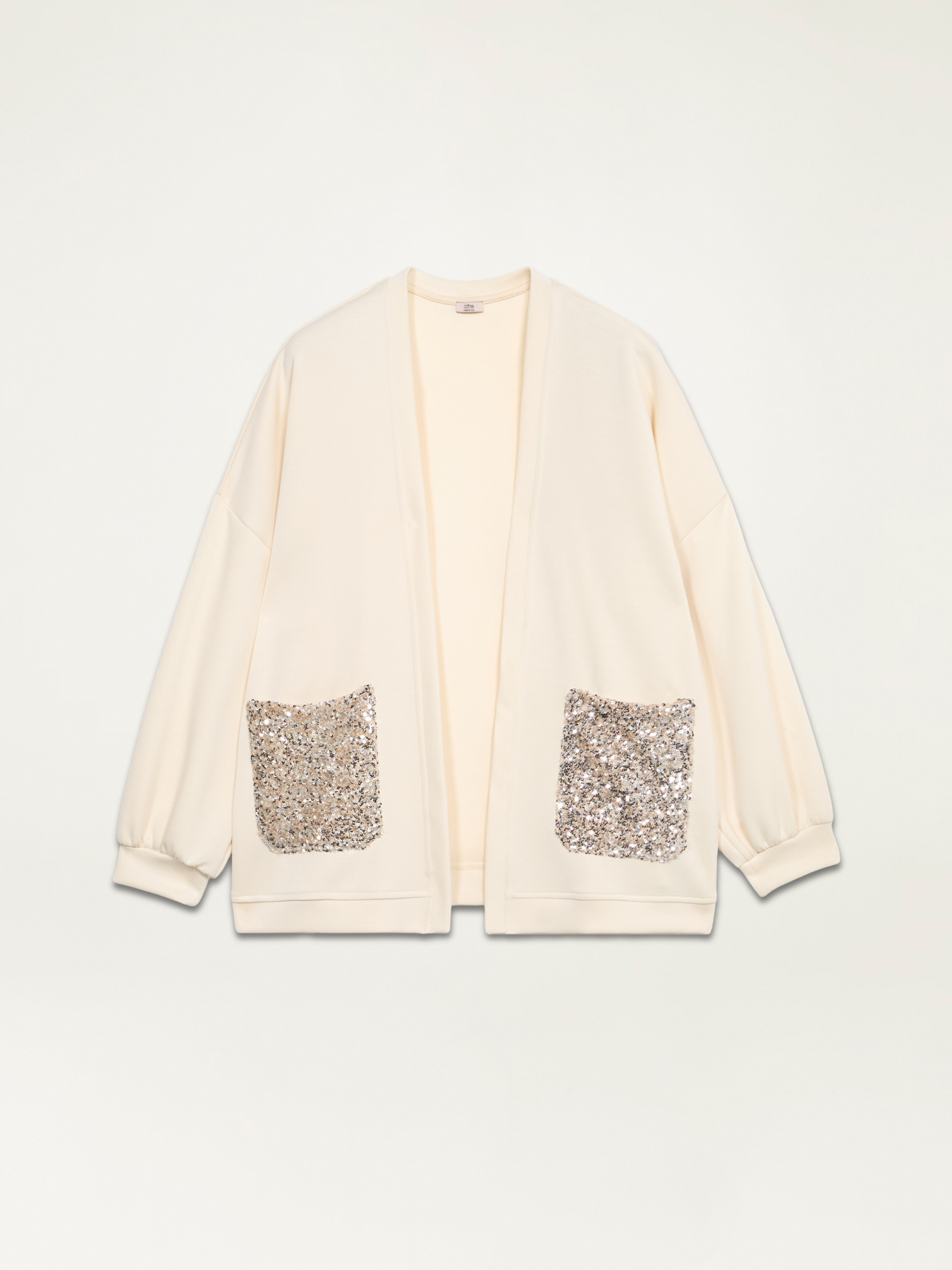 Soft-Touch-Sweatjacke mit Pailletten image number 3