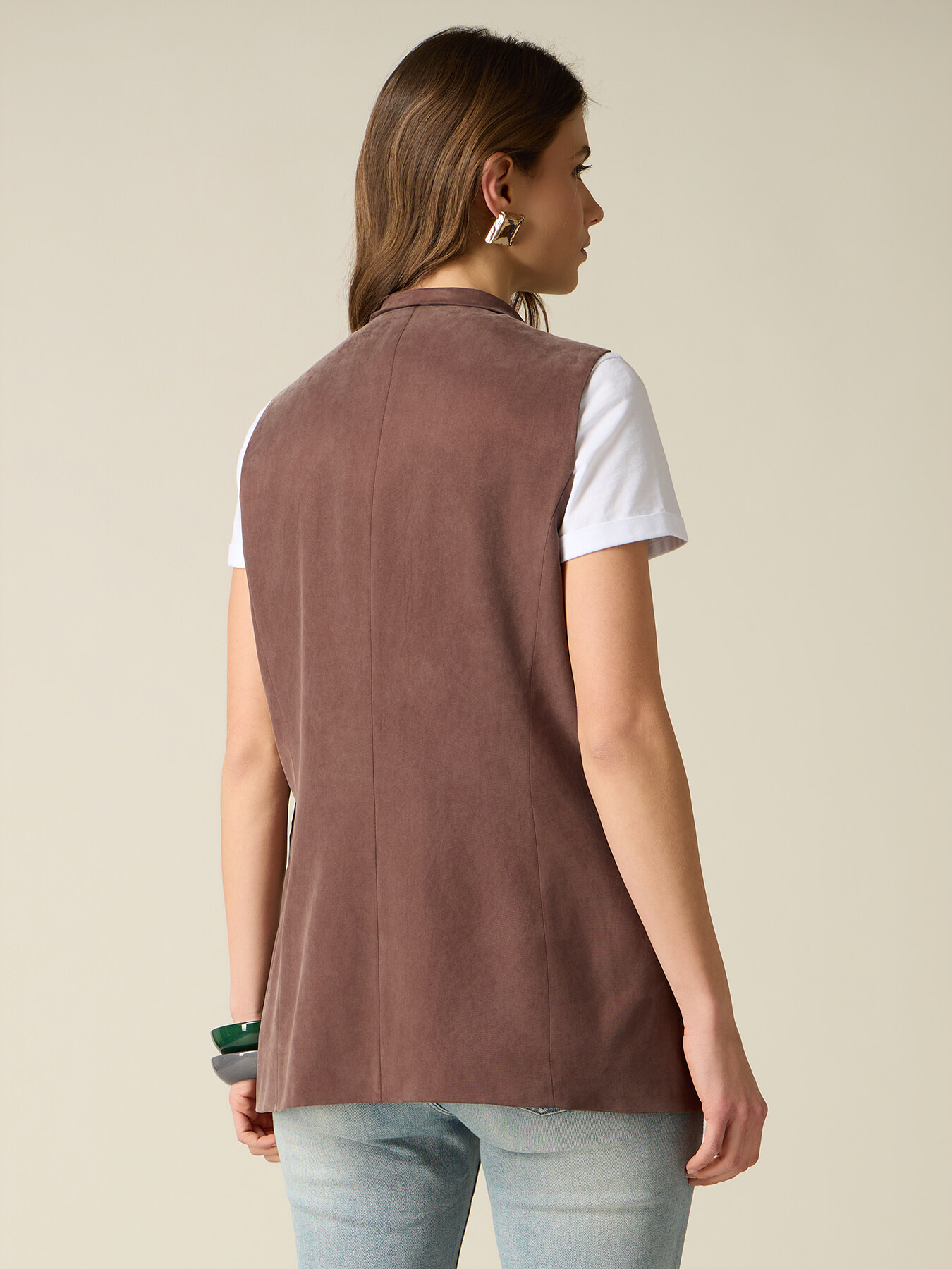 Gilet sartoriale in lyocell image number 1