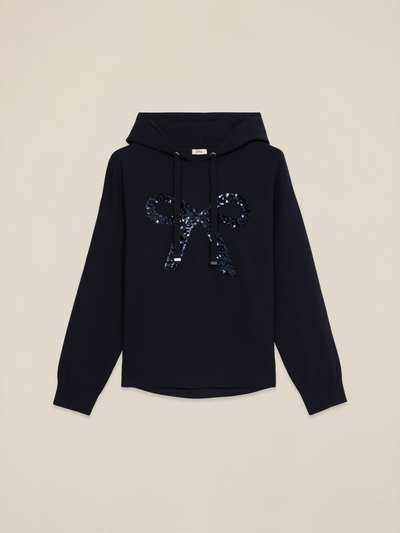 Maglia con cappuccio e paillettes image number 4