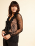 Camicia in pizzo con top a contrasto image number 2