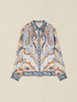 Patterned satin shirt image number 3