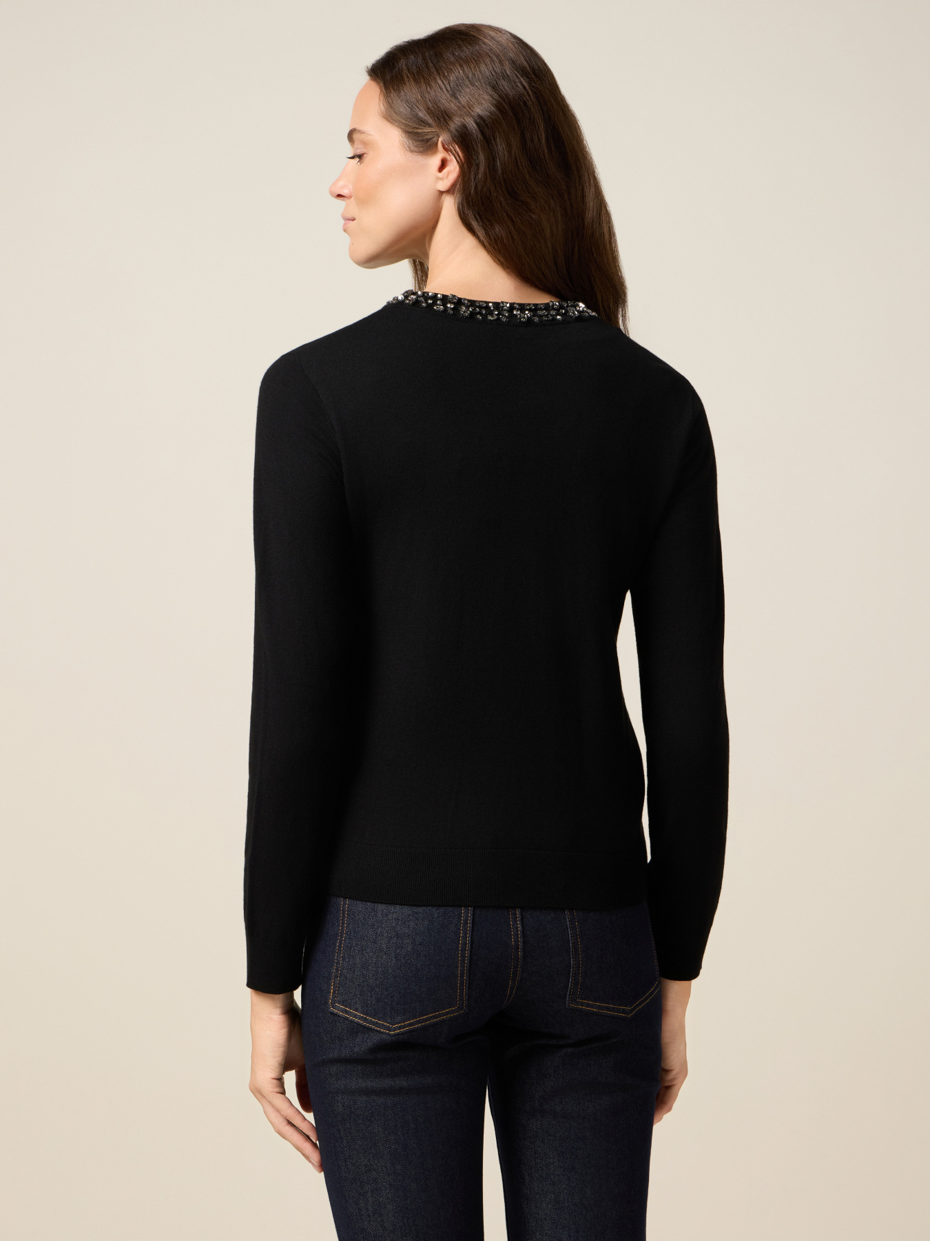 Cardigan tricotat cu cristale image number 1