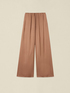 Pantalon palazzo en satin de viscose image number 4