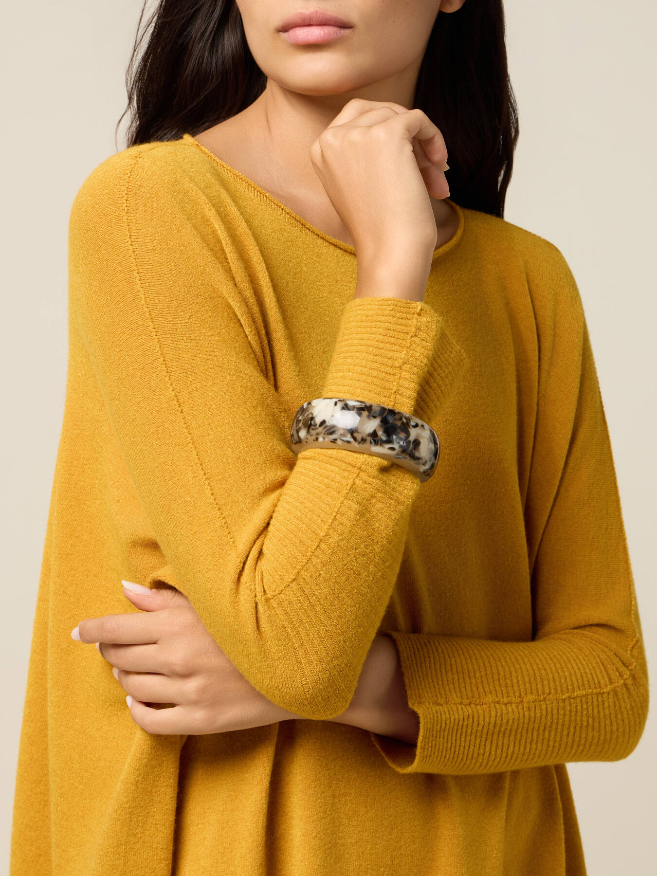 Pull oversize en m&eacute;lange de viscose image number 2