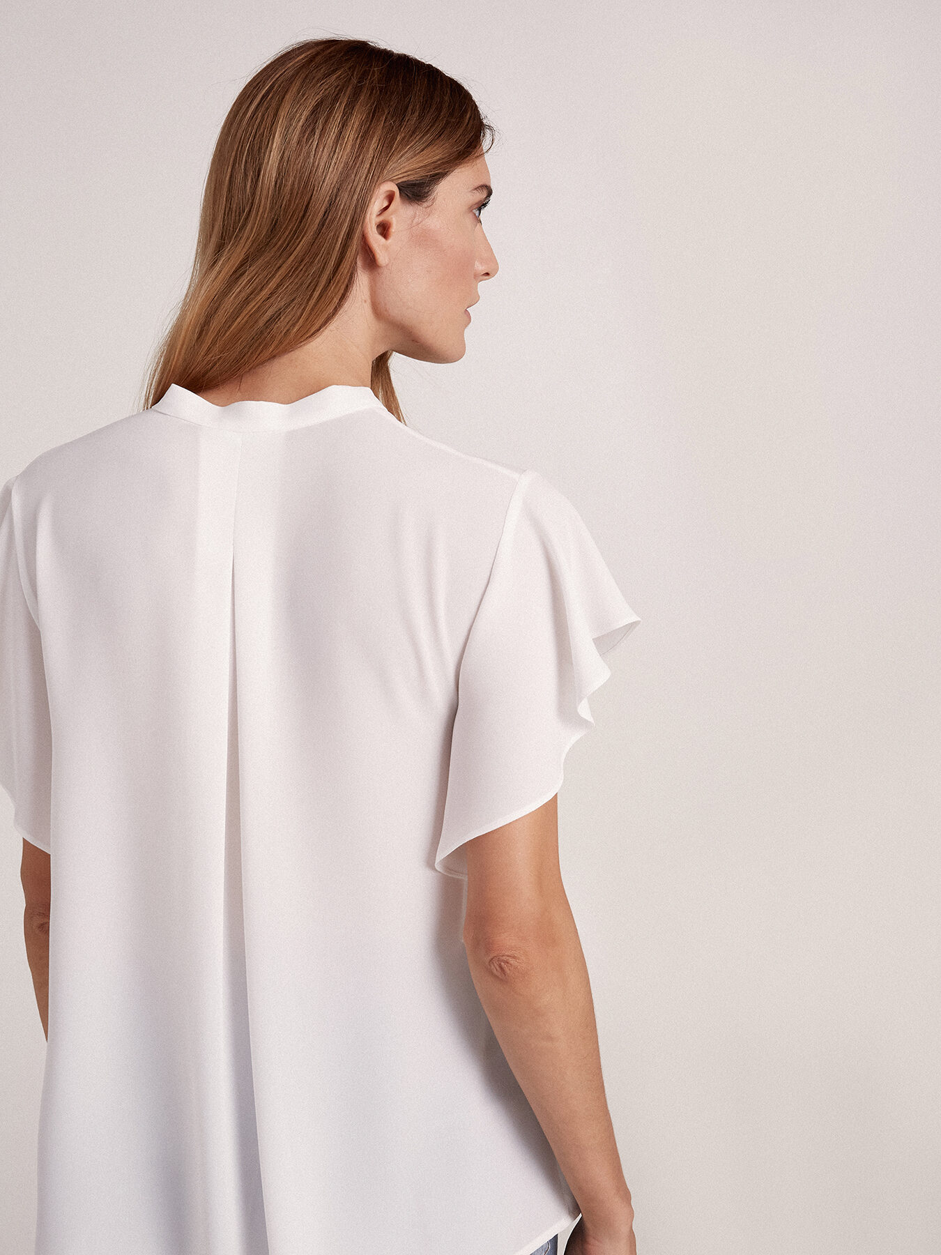 Bluse mit Volant image number 2