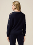 Pull col rond avec broderies en dentelle image number 1