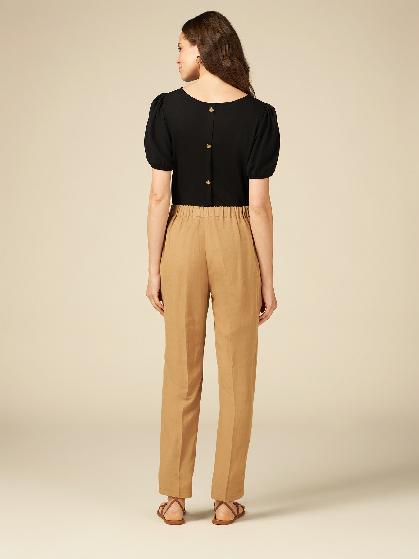 Linen blend joggers image number 1