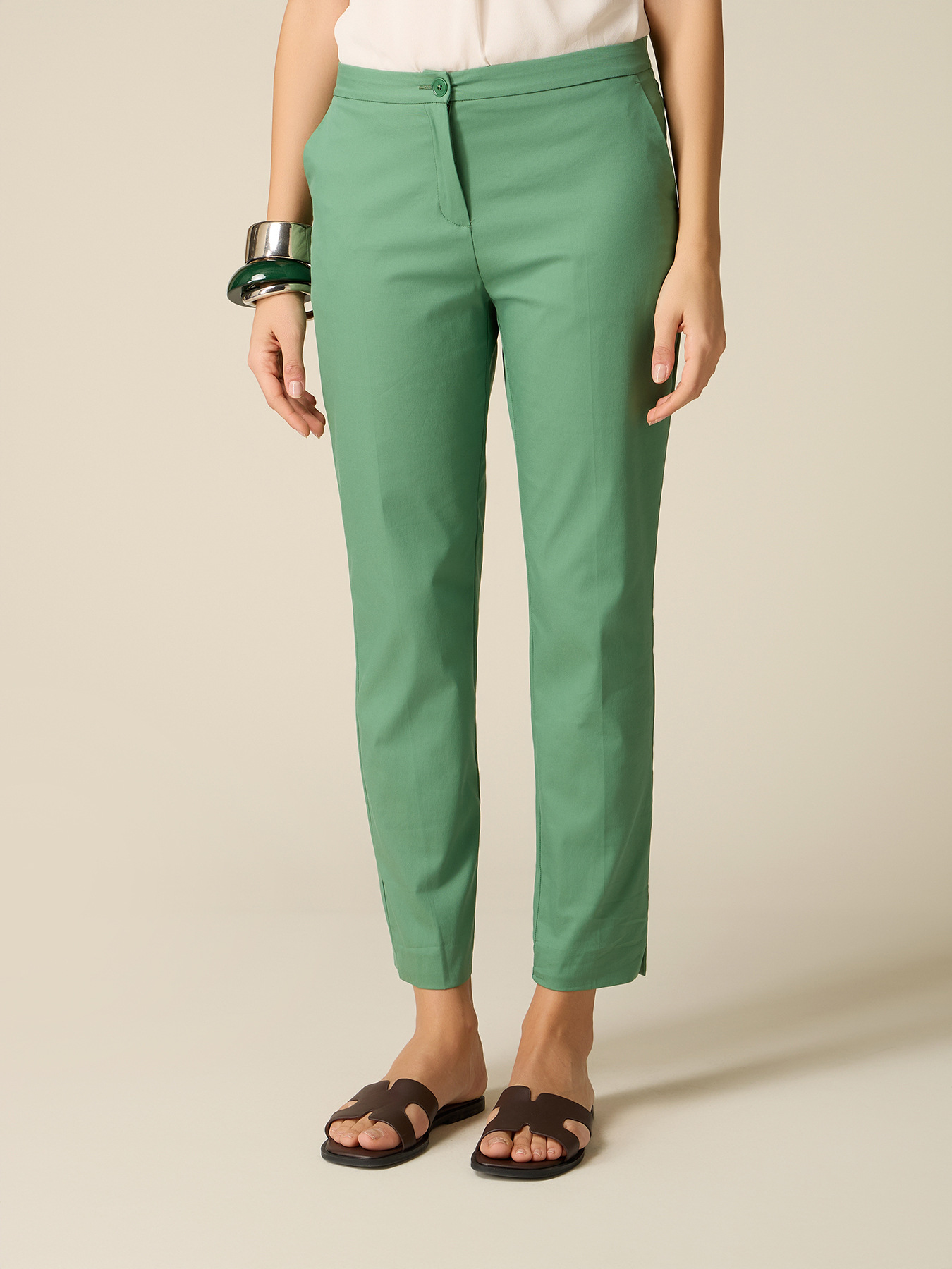 Pantaloni chinos in cotone image number 3