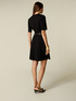 Flared dress with metal belt image number 1