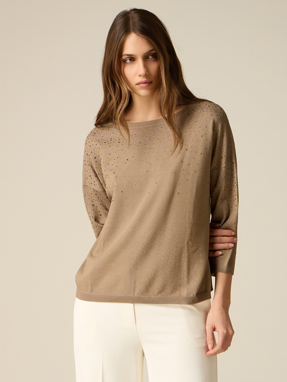 Pull avec micro-cristaux