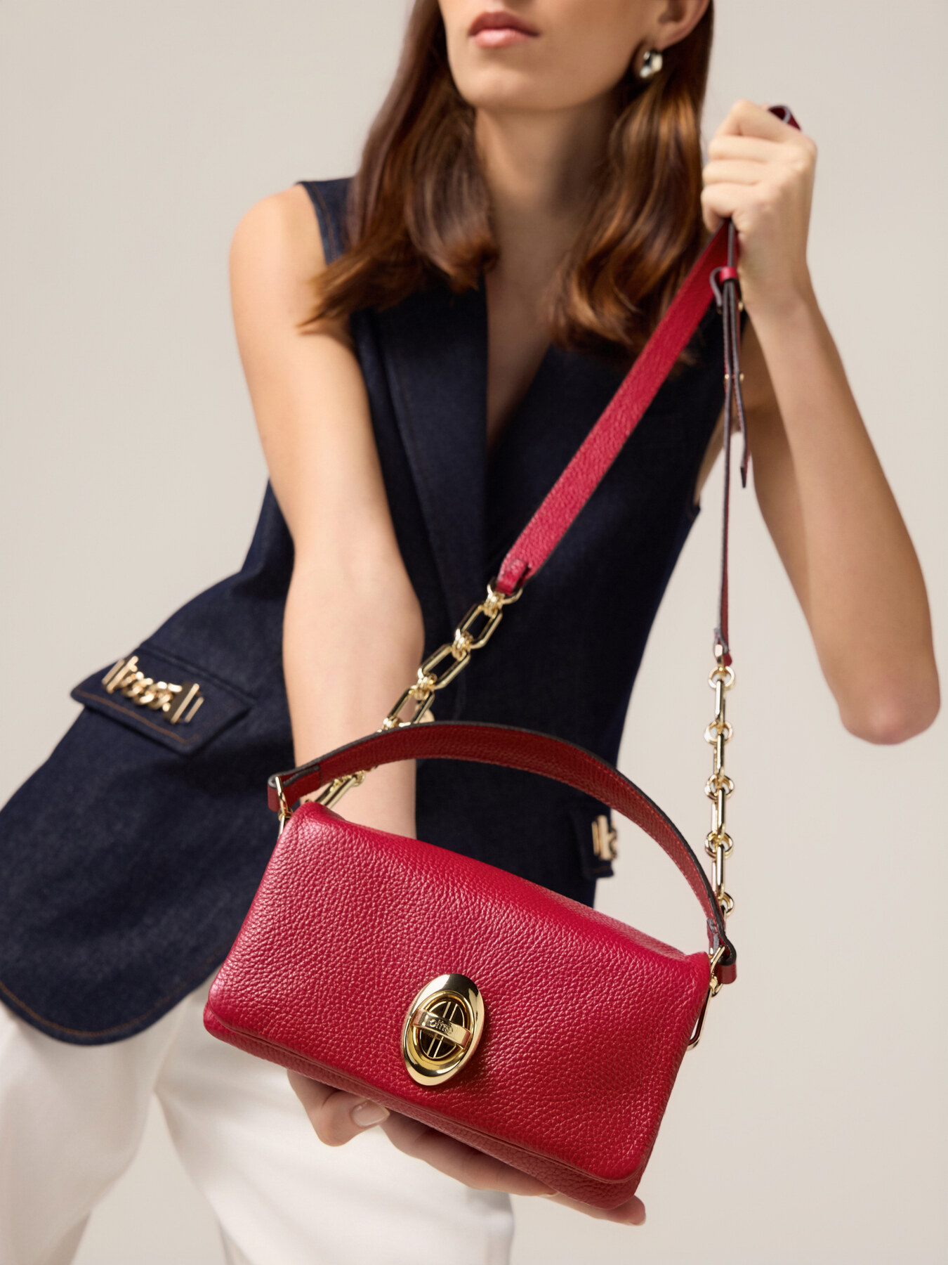 Borsa crossbody in vera pelle image number 4