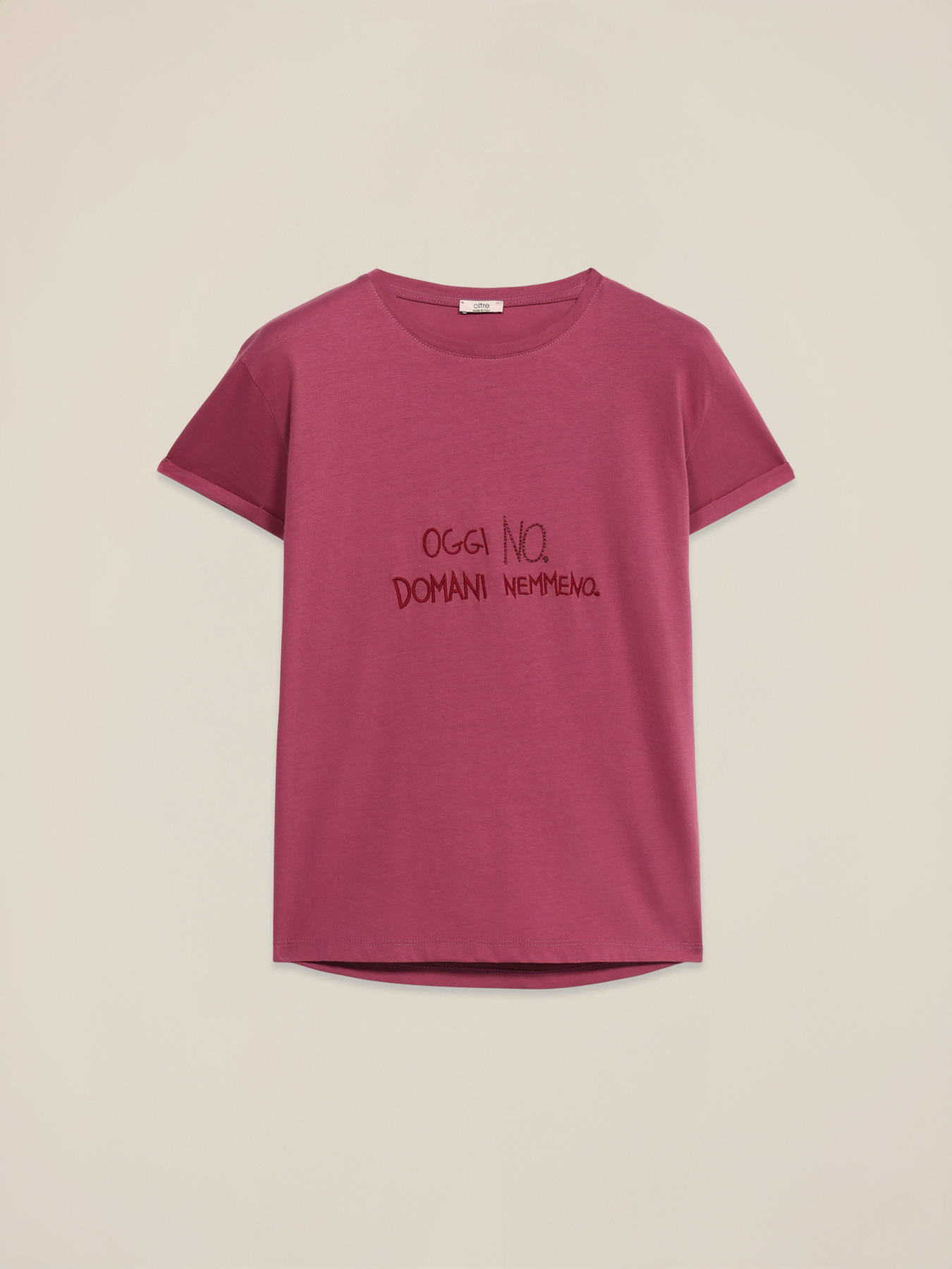 T-shirt with embroidered lettering image number 4