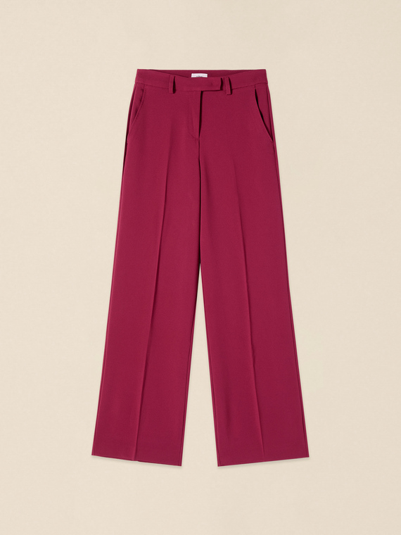 Pantaloni palazzo con chiusura sartoriale