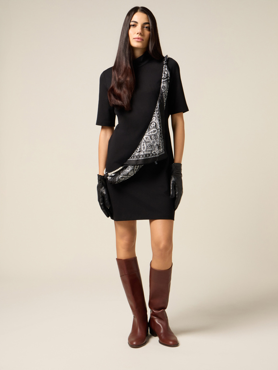 Sheath dress with scarf detail