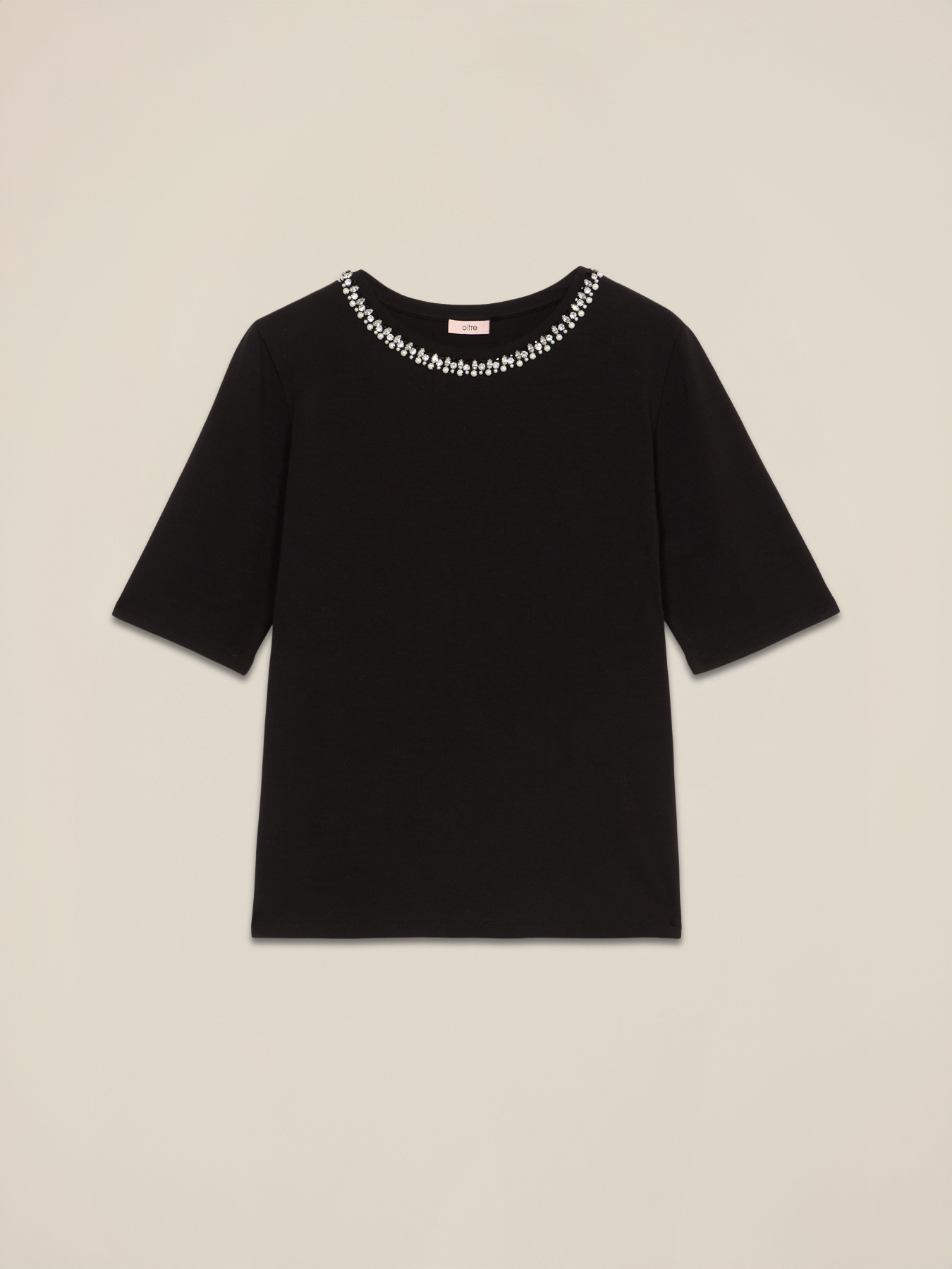 T-shirt con ricamo gioiello image number 3