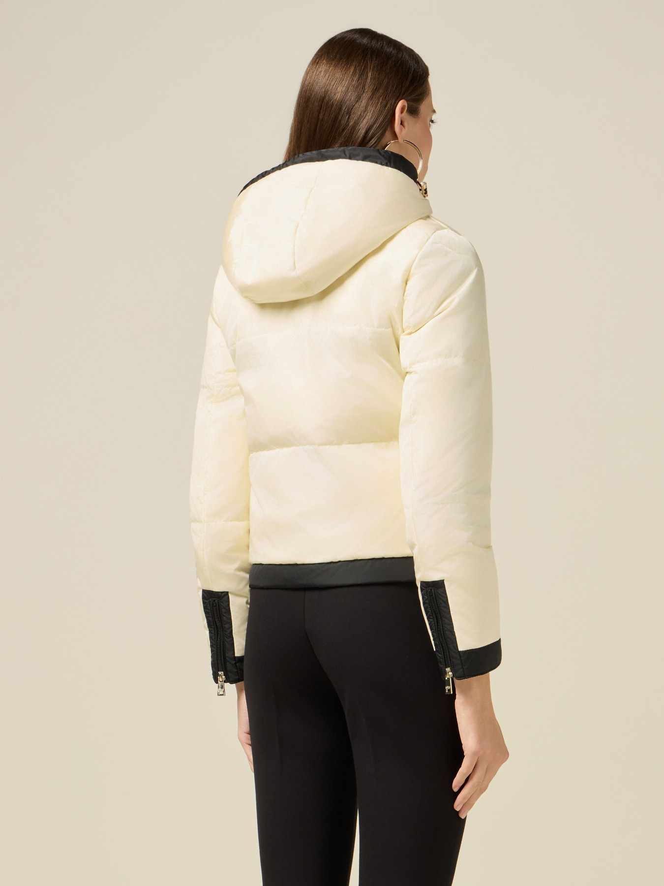 Bicolor down jacket in real down image number 1