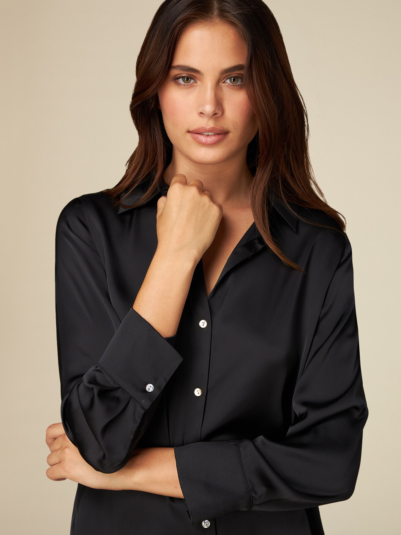 Camicia in raso image number 2