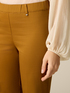 Cotton blend cropped trousers image number 2