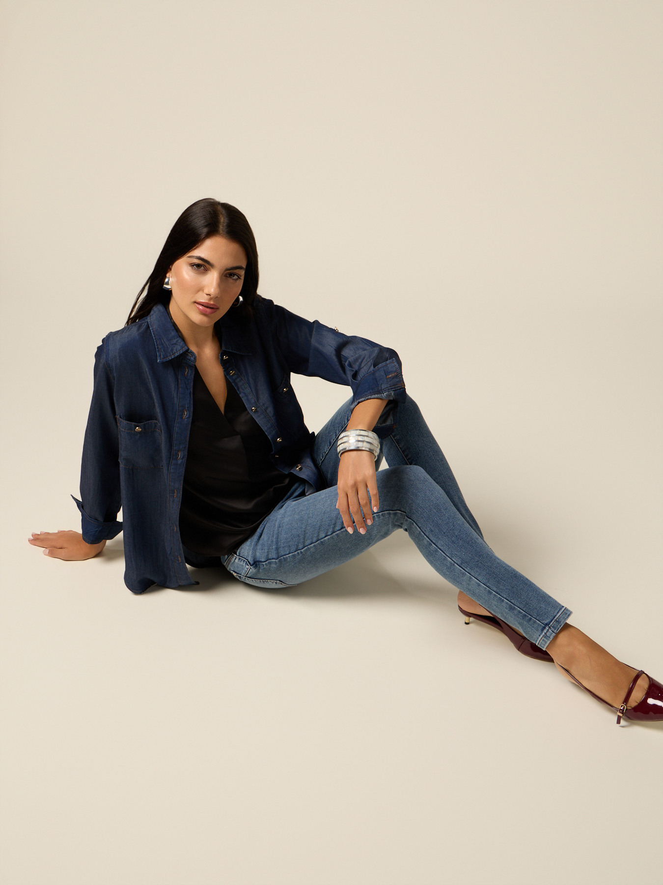 Stone-washed skinny jeans image number 0