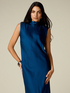 Midi satin dress with bow image number 2