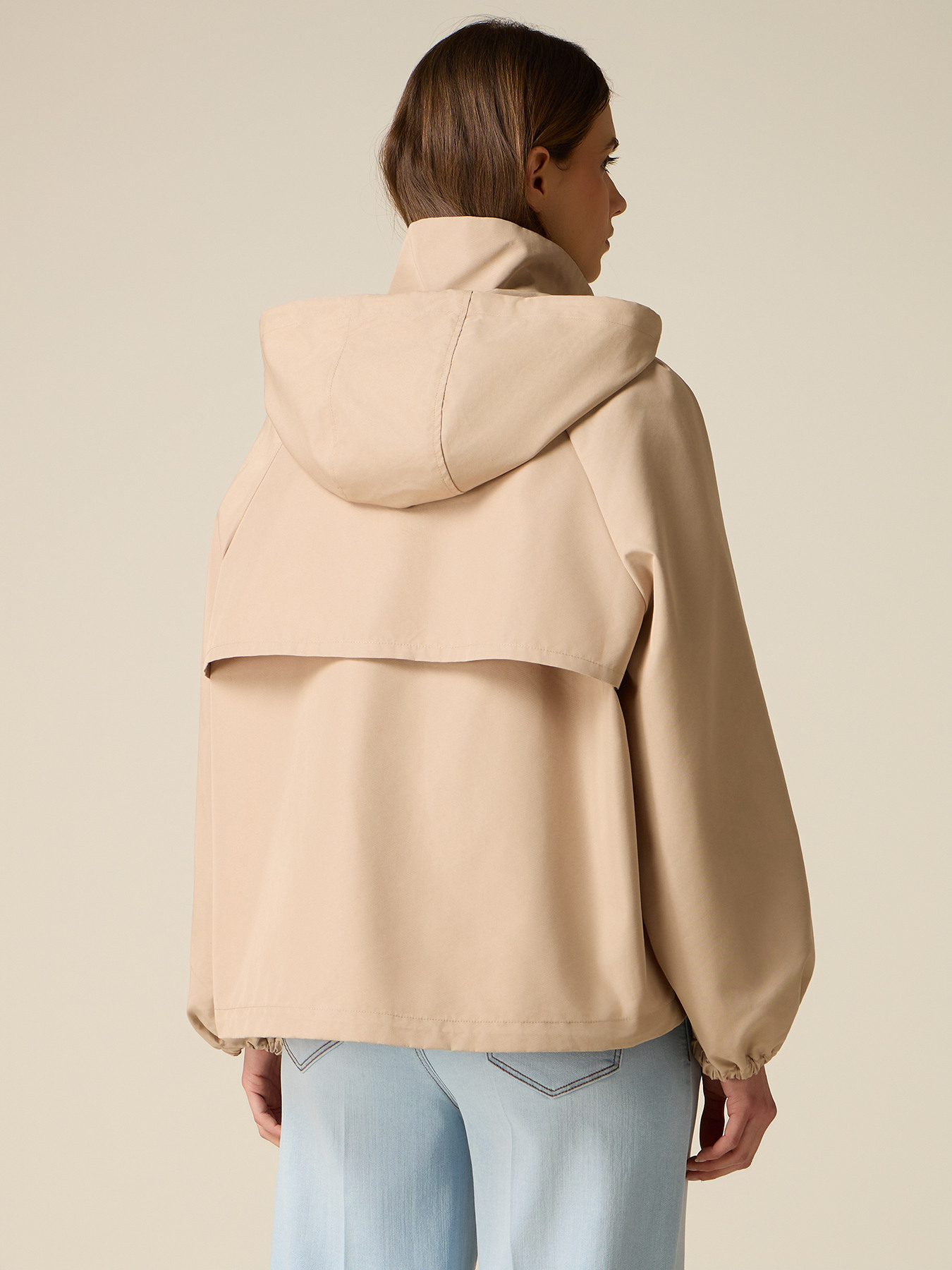 Parka veste en m&eacute;lange de coton avec capuche image number 1