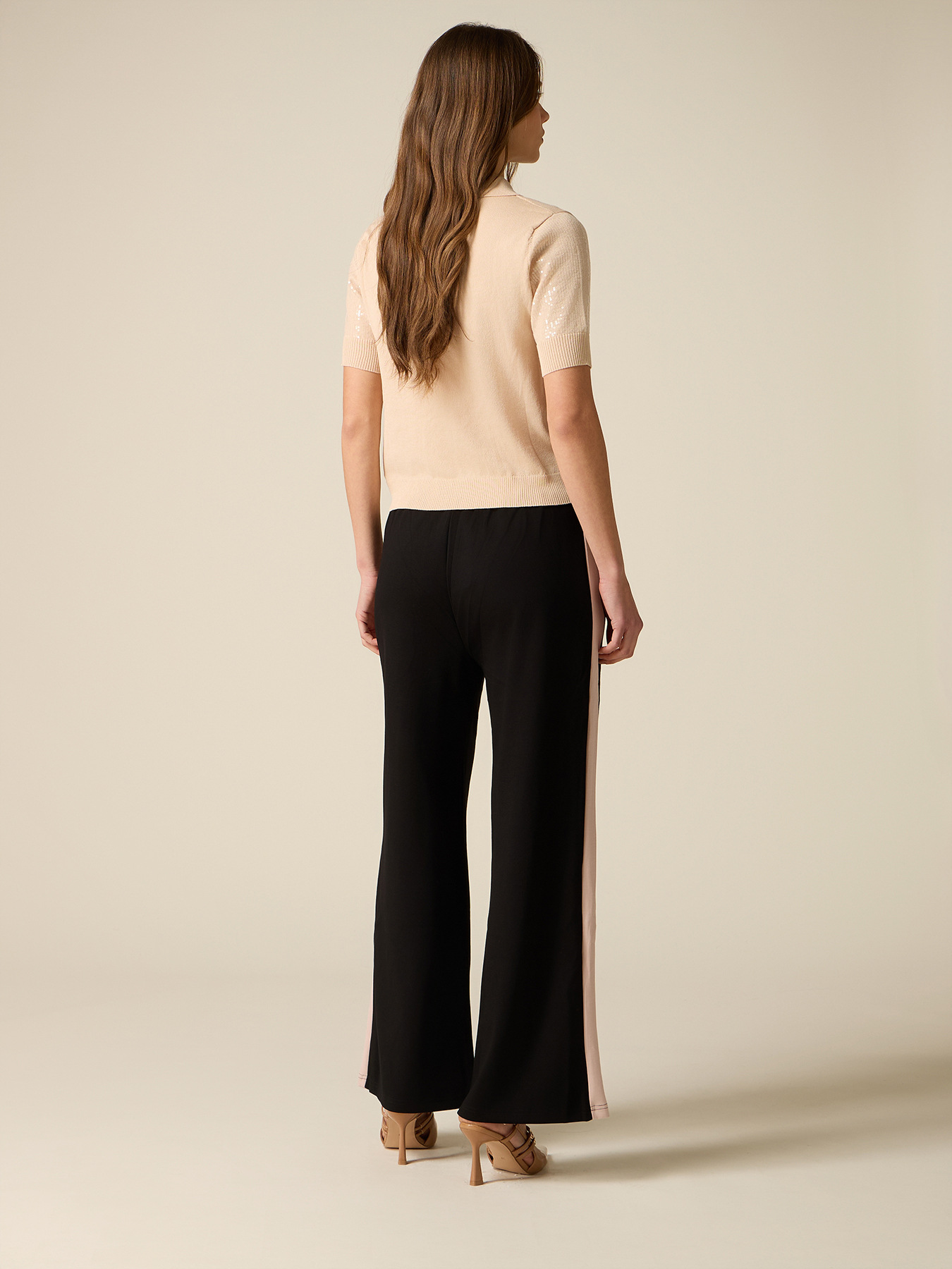 Pantalon en jersey avec bandes lat&eacute;rales image number 1