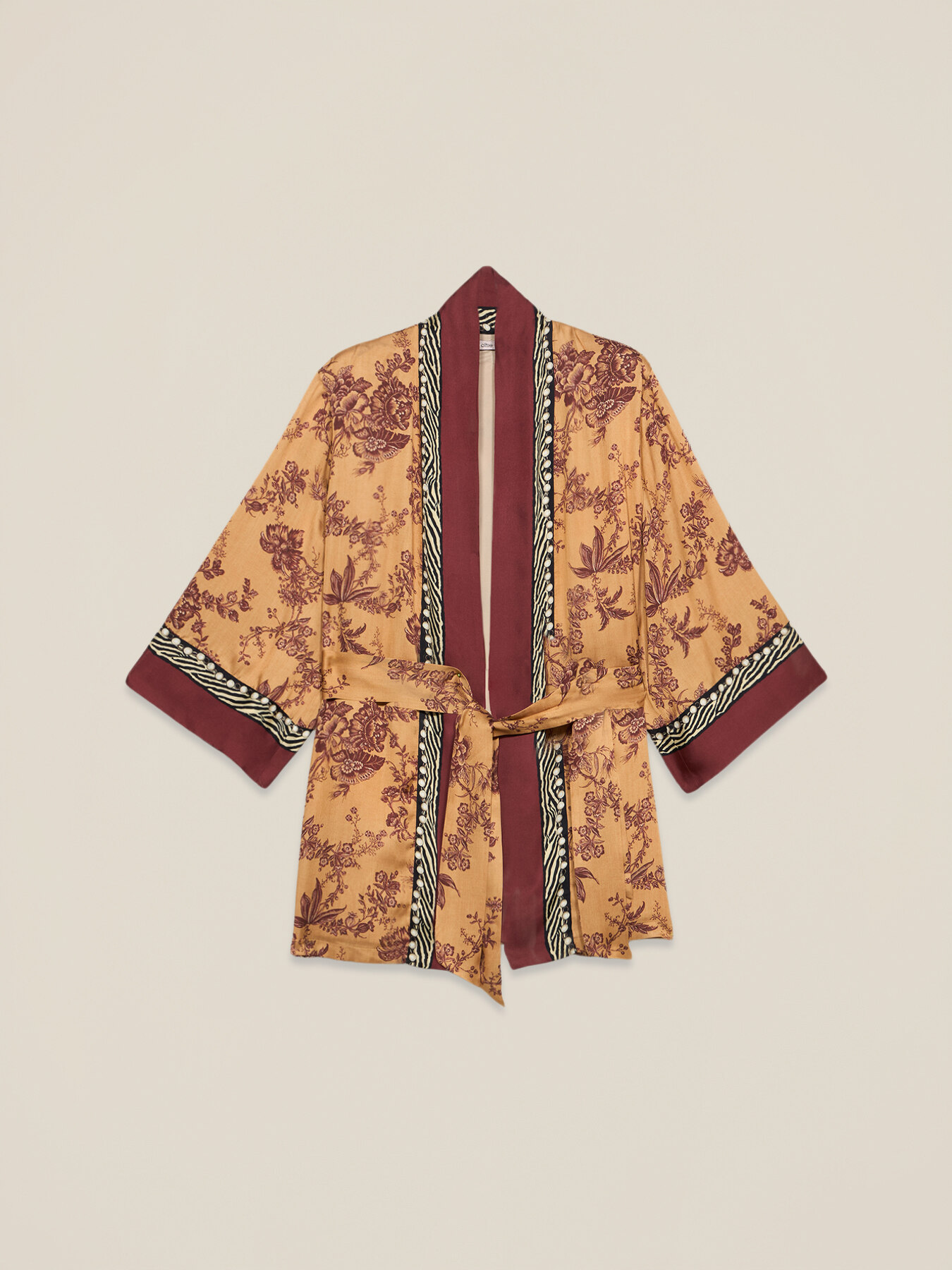 Kimono en satin de viscose image number 3