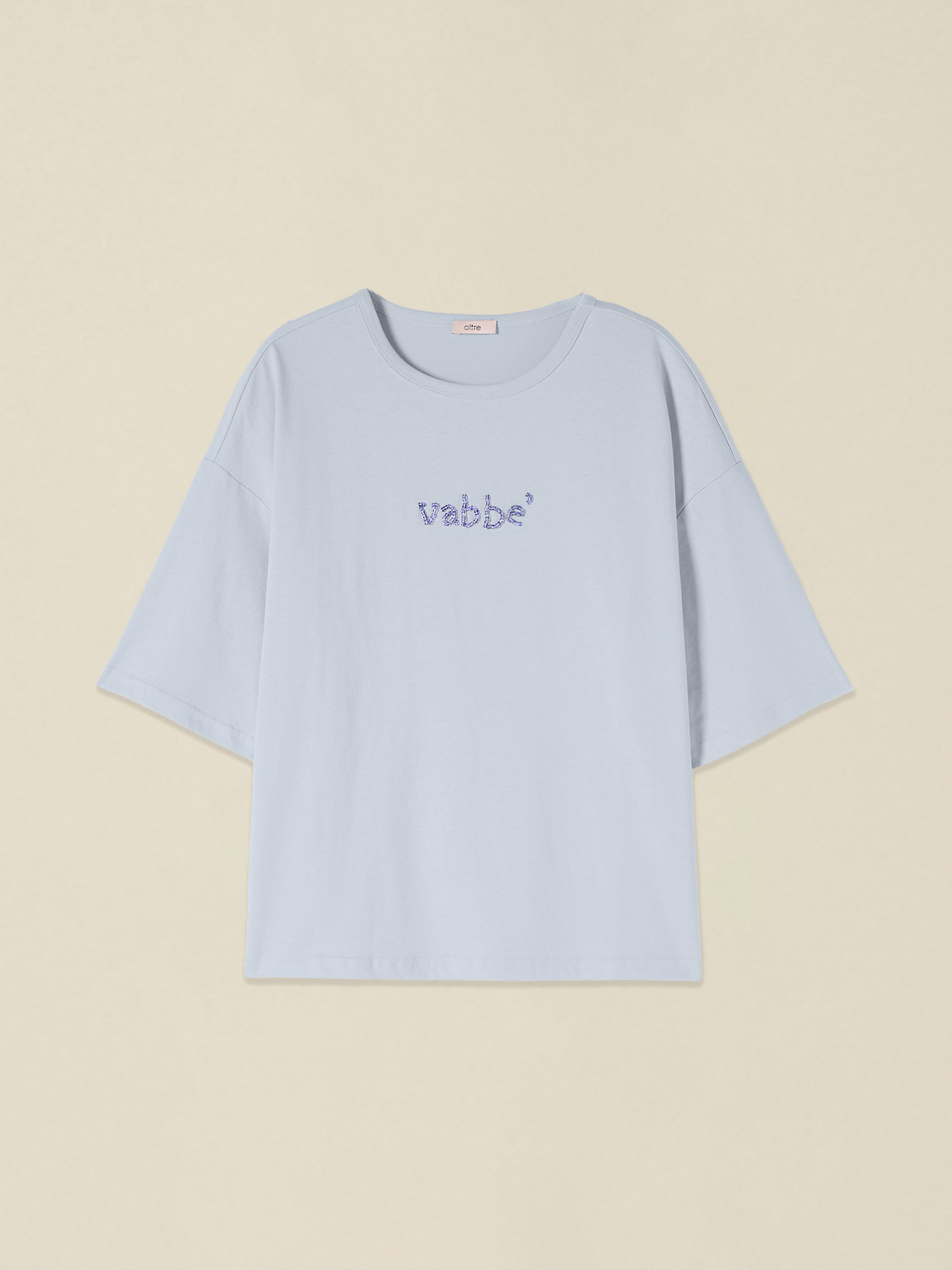 T-Shirt mit Buchstaben-Stickerei image number 3