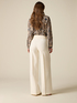 Wide-leg palazzo pants in technical fabric image number 1